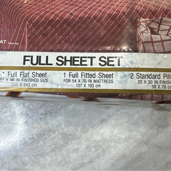 Vintage Monticello Cannon full size sheet set bedding flat fitted pillowcases - Picture 8 of 10